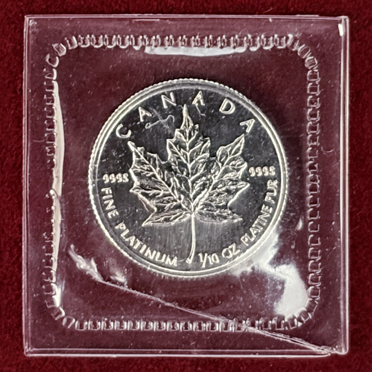 【カナダ】メープルリーフ 5ドル プラチナ貨 1/10オンス 1988［A-0000233］
