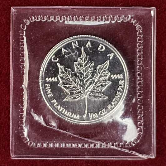 【カナダ】メープルリーフ 5ドル プラチナ貨 1/10オンス 1988［A-0000233］