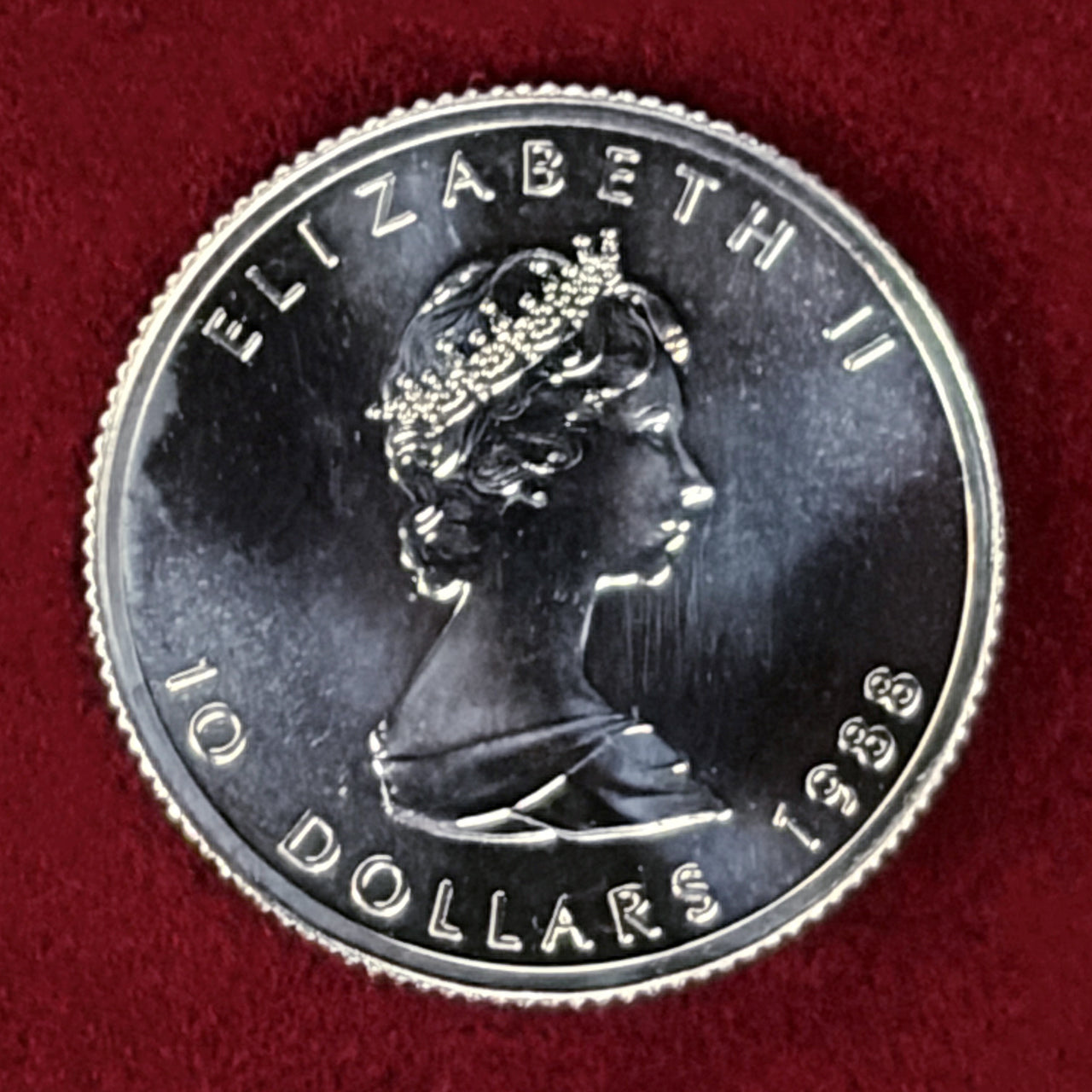 【カナダ】メープルリーフ 10ドル プラチナ貨 1/4オンス 1988［A-0000234］