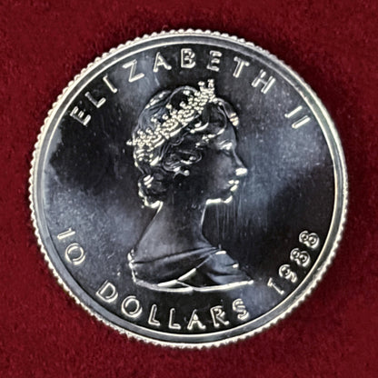 【カナダ】メープルリーフ 10ドル プラチナ貨 1/4オンス 1988［A-0000234］