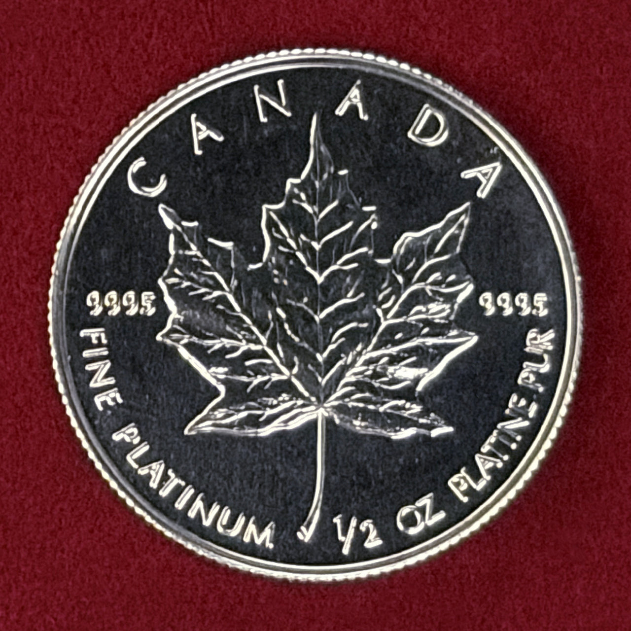 【カナダ】メープルリーフ 20ドル プラチナ貨 1/2オンス 1988［A-0000235］