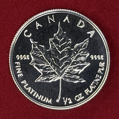 【カナダ】メープルリーフ 20ドル プラチナ貨 1/2オンス 1988［A-0000235］
