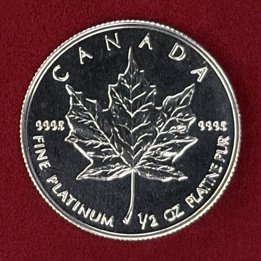 【カナダ】メープルリーフ 20ドル プラチナ貨 1/2オンス 1988［A-0000235］
