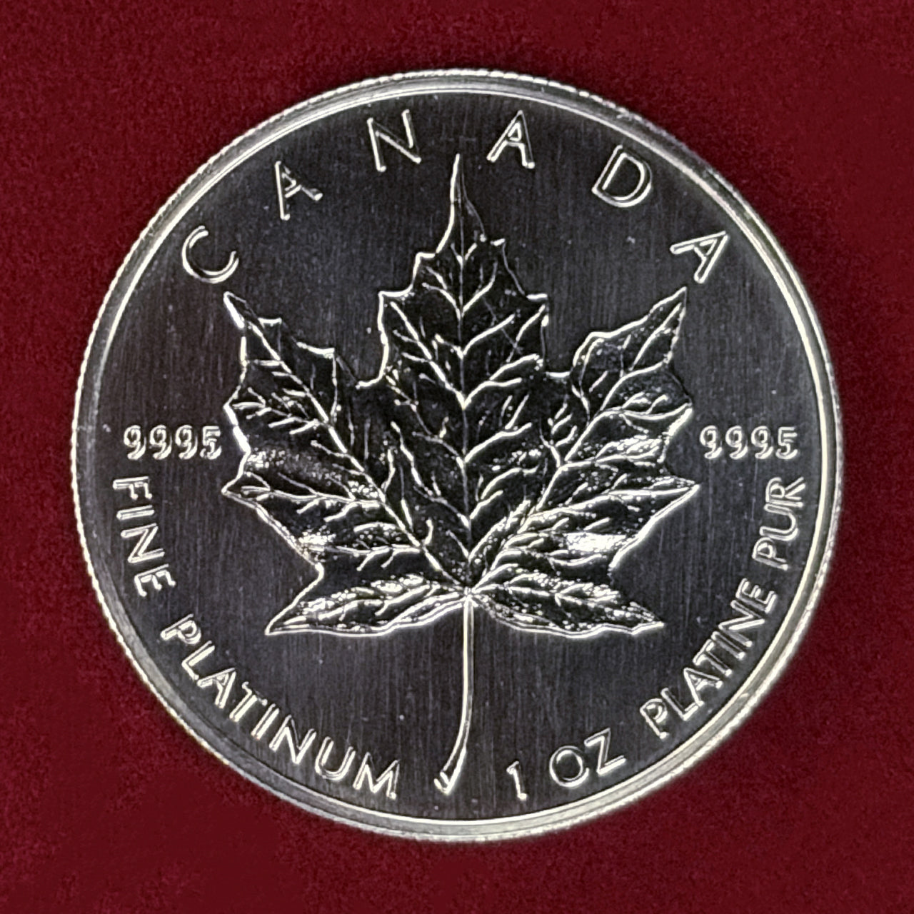 【カナダ】メープルリーフ 50ドル プラチナ貨 1オンス 1988［A-0000236］