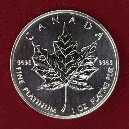 【カナダ】メープルリーフ 50ドル プラチナ貨 1オンス 1988［A-0000236］