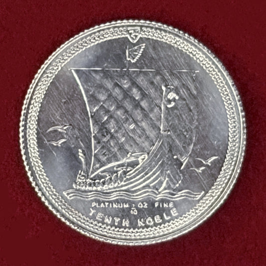 【マン島】ノーブルプラチナコイン 1/10ノーブル 1/10オンス 1985［A-0000237］