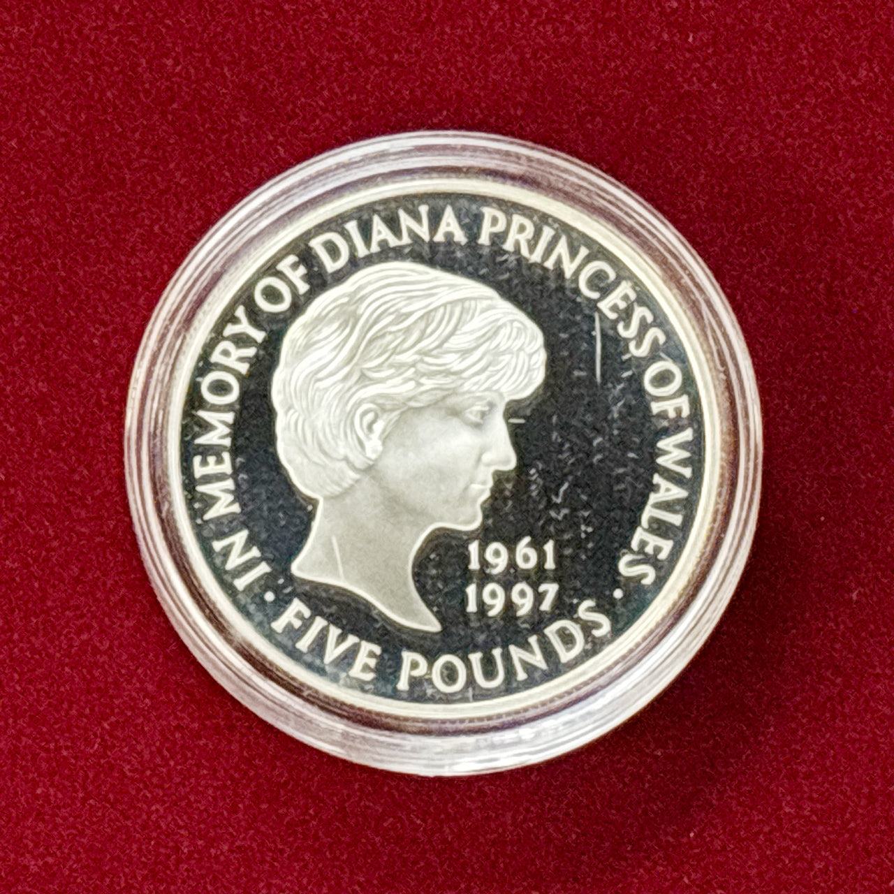 [UK] 5 Pound Silver Coin 1999 DIANA PRINCESS OF WALES SILVER PROOF MEMORIAL COIN [B-0000061]