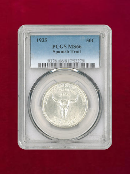 [USA] 50-cent silver coin Spanish Trail 1935 PCGS MS66 [B-0000065]