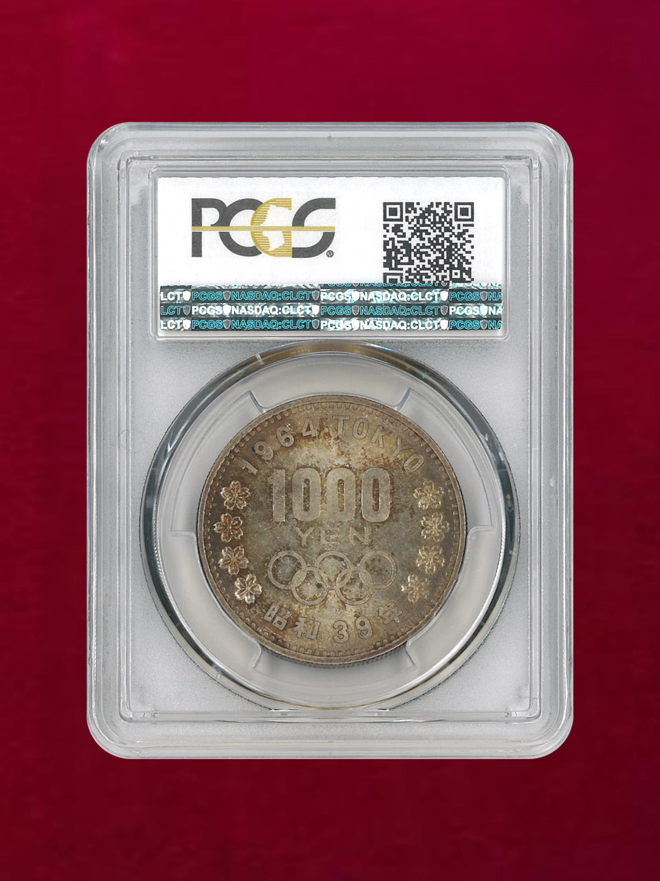 [Japan] Tokyo Olympics Commemorative 1000 Yen Silver Coin Showa 39 (1964) PCGS MS66 [B-0000068]