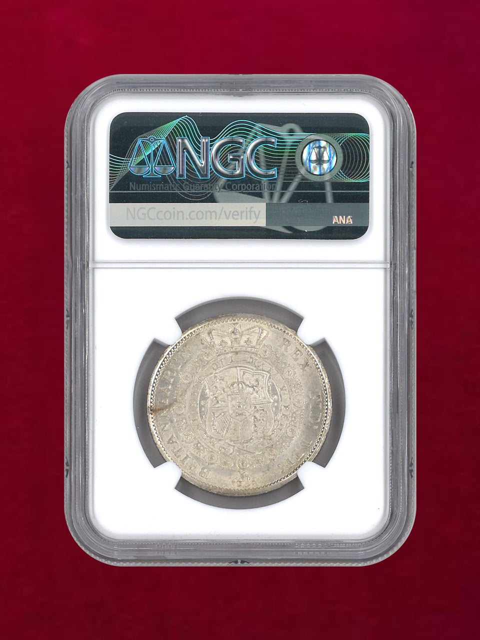 【イギリス】1/2クラウン銀貨 1817 LARGE BUST NGC MS63［B-0000087］