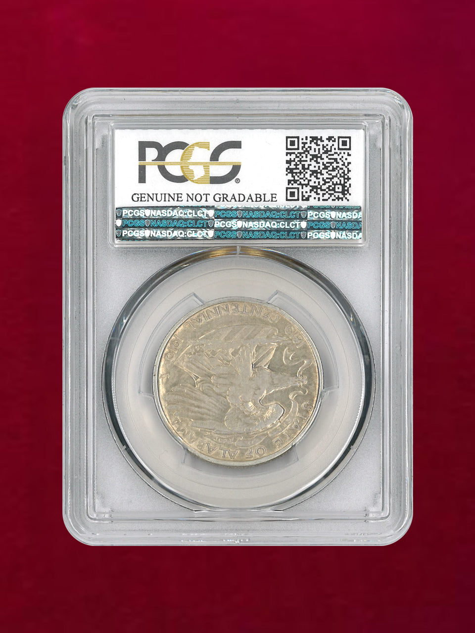 アメリカ】50セント 銀貨 1921 Alabama PCGS Genuine Cleaned-AU