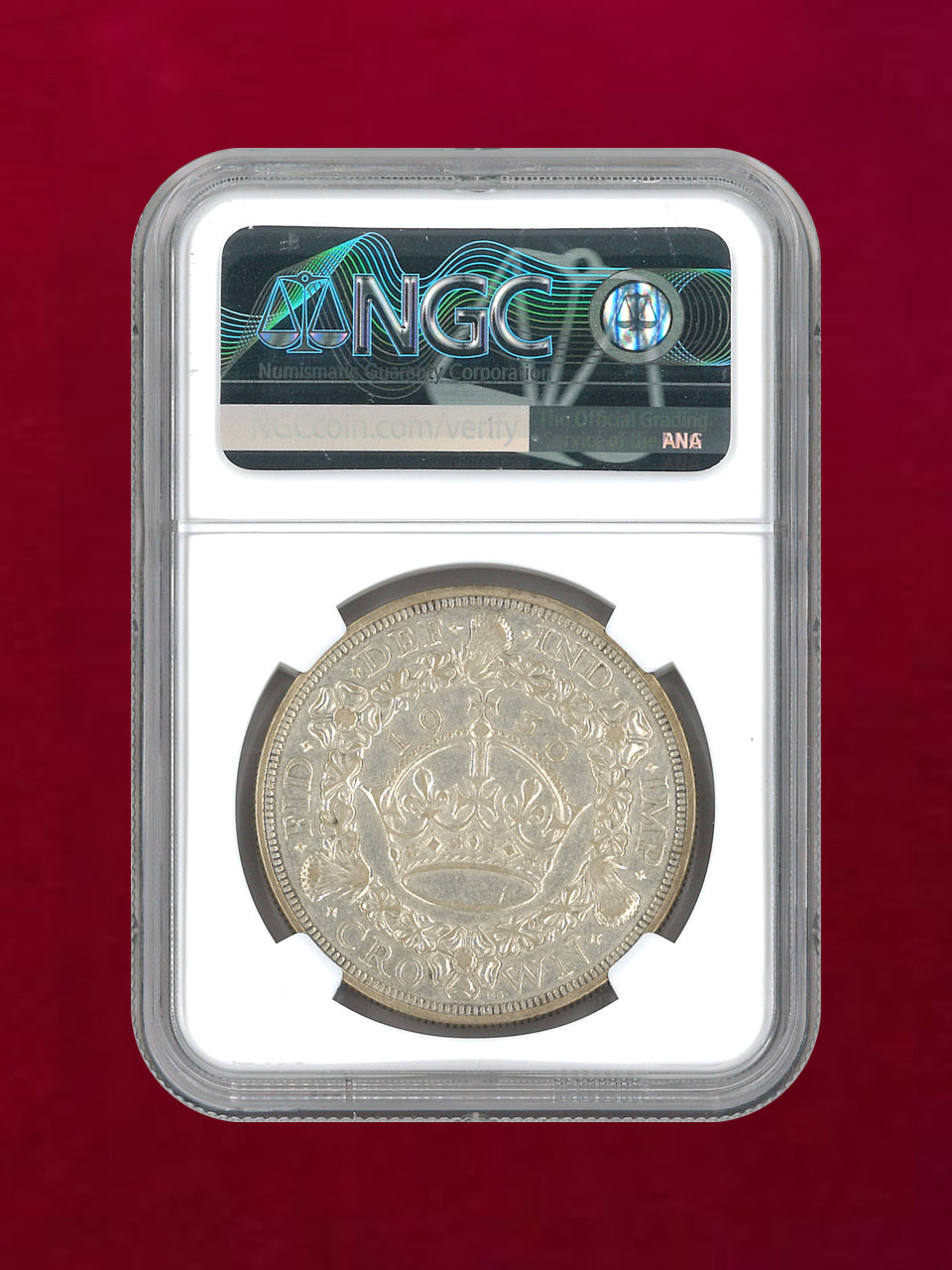 イギリス】クラウン 銀貨 1936 NGC VF DETAILS CLEANED［B-0000137