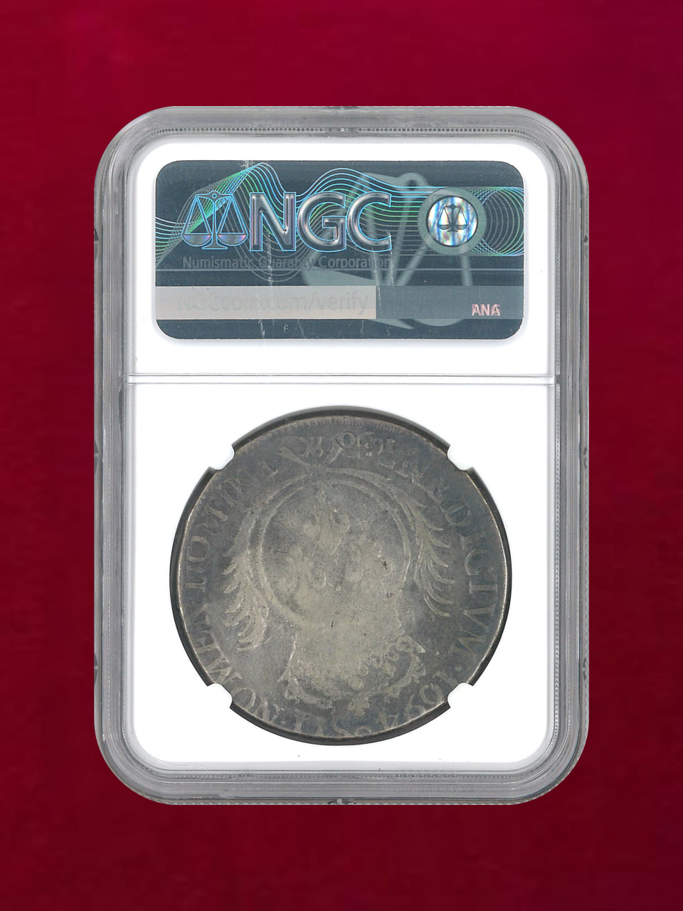 【フランス】エキュ銀貨 1694& NGC VF DETAILS SCRATCHES［B-0000152］