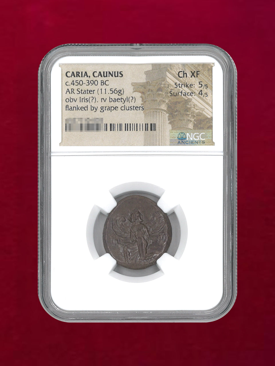 【カリア・カウノス】c.450-390BC AR Stater(11.56g) NGC Ch XF 5/5 4/5［B-0000155］