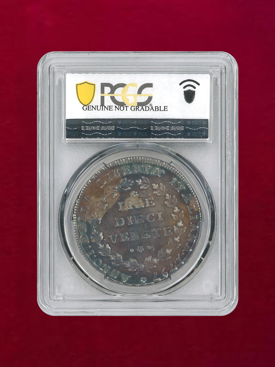 【イタリア・ベネチア】10リラ銀貨 1797AS PCGS Genuine Cleaned-XF Detail［B-0000166］