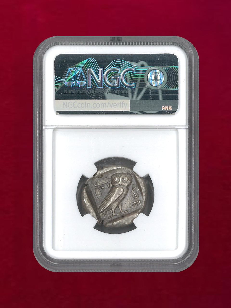 【アッティカ・アテネ】c.465-455BC AR Tftradrachm(17.12g) NGC XF 5/5 3/5［B-0000181］