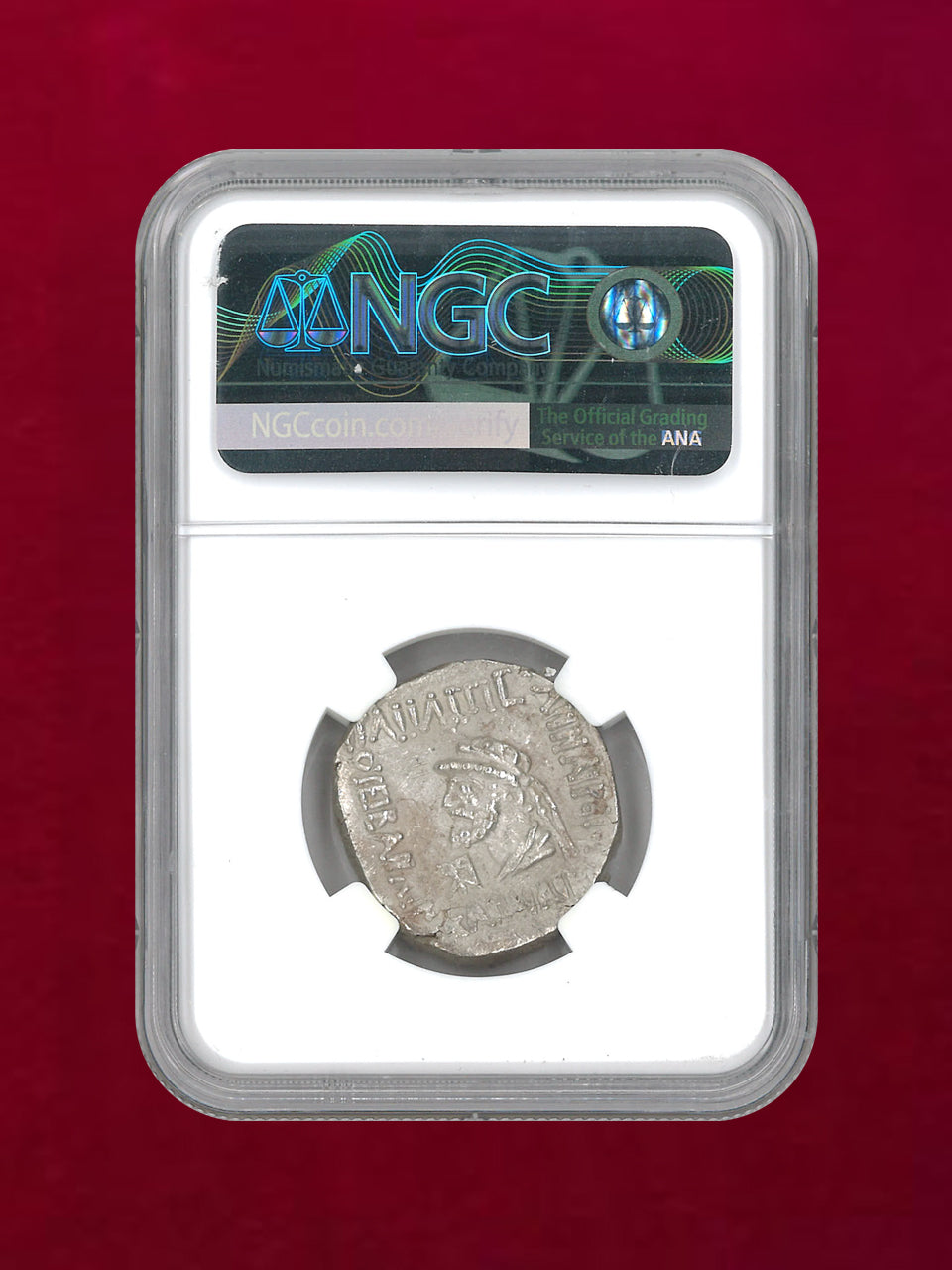 エラム王国】Kamnaskires V, c.54-32BC AR Tetradrachm NGC Ch XF flan