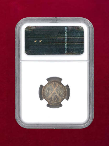 【南ローデシア】6ペニー 銀貨 1939 NGC PF 64［B-0000195］