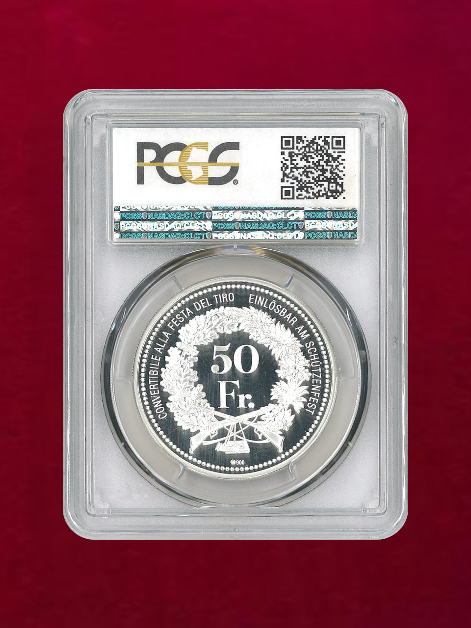 [Switzerland] 50 franc silver coin Tiemo Shooting Festival 2016 PCGS PR70DCAM [B-0000200]