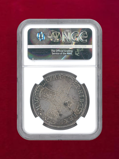 【イギリス】クラウン銀貨 TERTIO 1687 NGC AU 58［B-0000210］