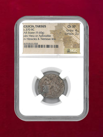 【キリキア・タルソス】c.370BC AR Stater(9.60g) NGC Ch XF 4/5 2/5［B-0000222］