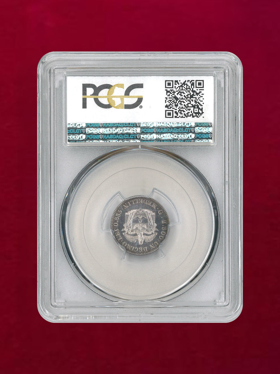 【コロンビア】デシモ 銀貨 Medellin Essai 1873 PCGS SP64［B-0000226］