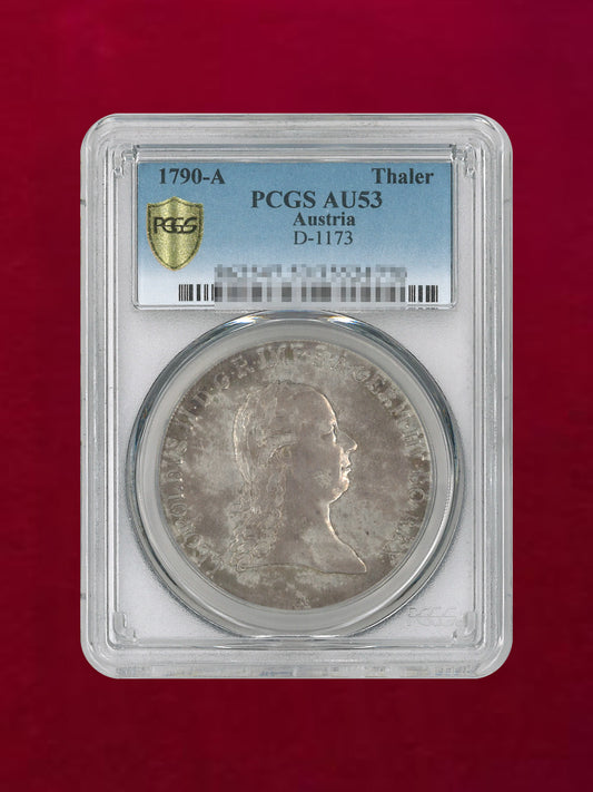 [Holy Roman Empire] Thaler Silver Coin Austria 1790A PCGS AU53 [B-0000237]
