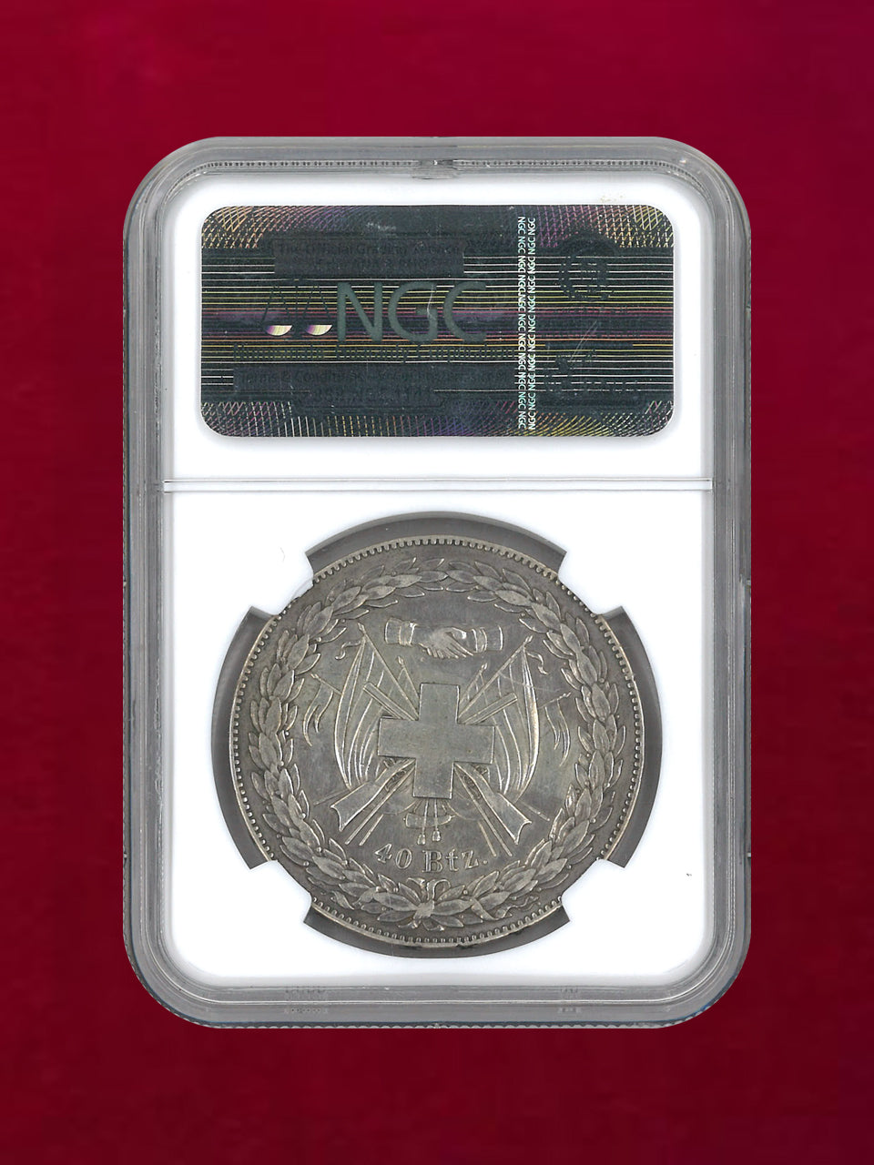Switzerland Glarus] 40 Batzen Silver Coin GLARUS 1847 NGC XF