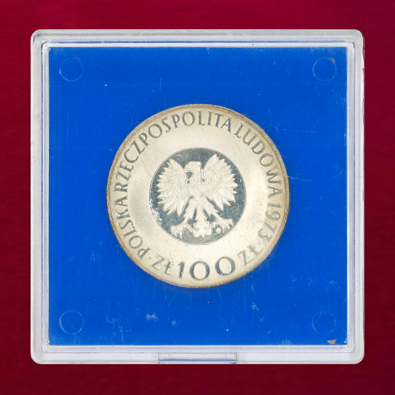 ポーランド】100ズウォティ 銀貨 プルーフ 1973［B-0000356