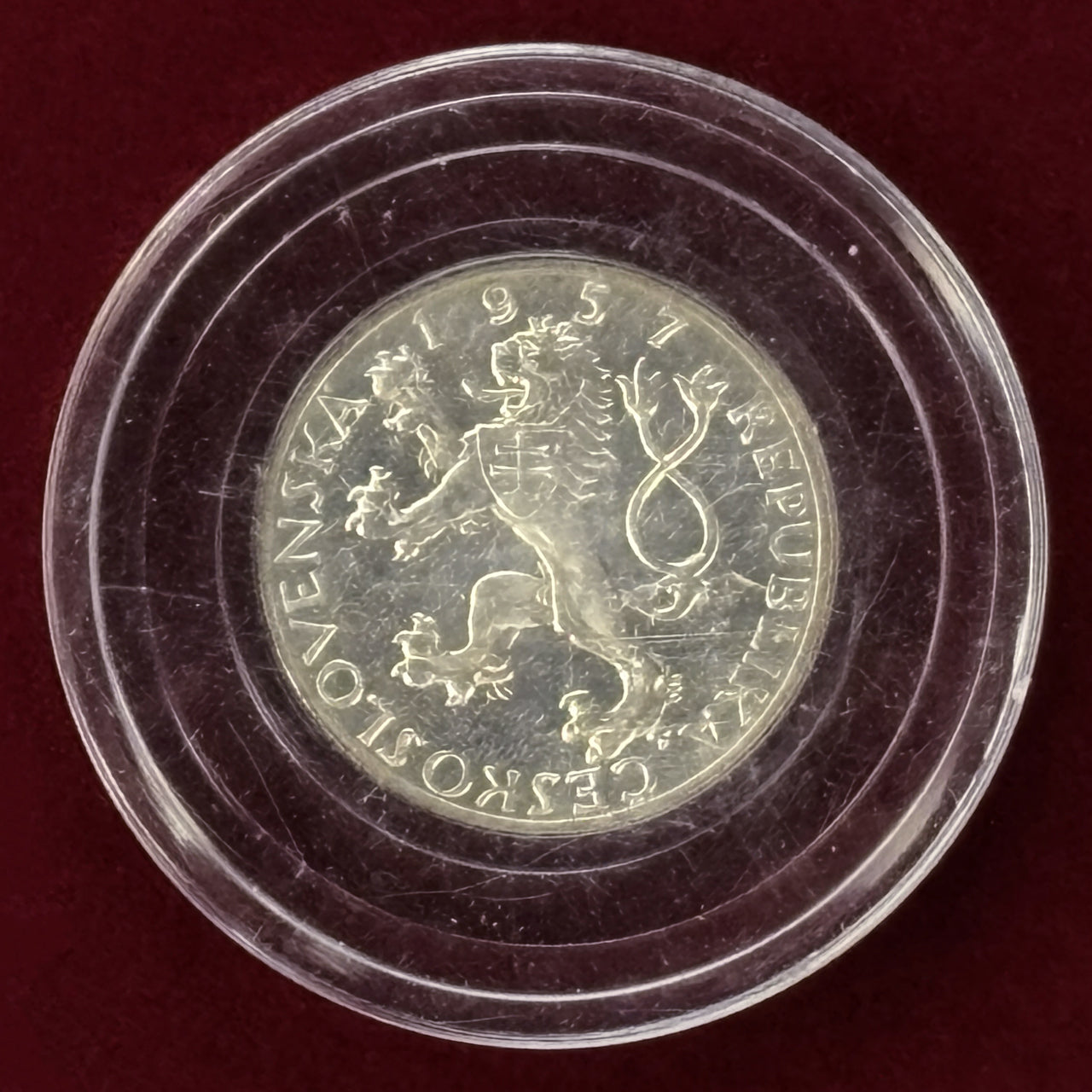 [Czechoslovakia] 10 koruna silver coin 1957 [B-0000398]