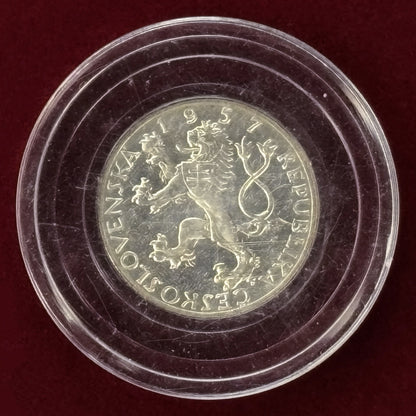 [Czechoslovakia] 10 koruna silver coin 1957 [B-0000398]