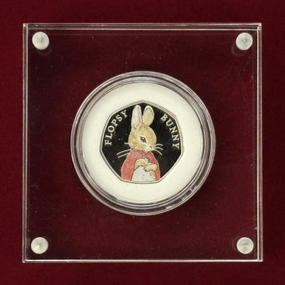 [UK] Flopsy 50 Pence Silver Proof Coin 2018 Limited Edition Gift Set with Picture Book [B-0000437]