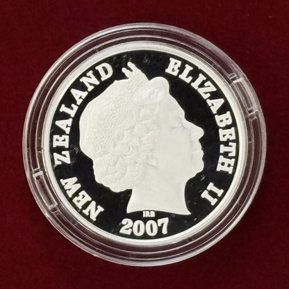 【ニュージーランド】1ドル 銀貨 Aoraki/Mount Cook プルーフ 2007［B-0000440］★