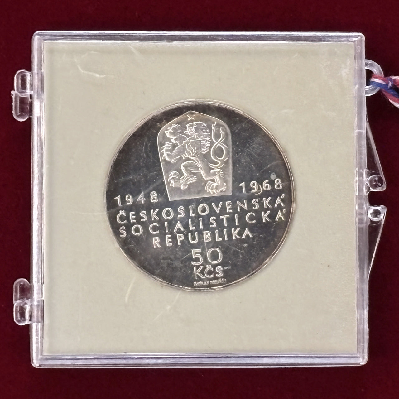 [Czechoslovakia] 50 Koruna Silver Proof Coin 1968 [B-0000444]