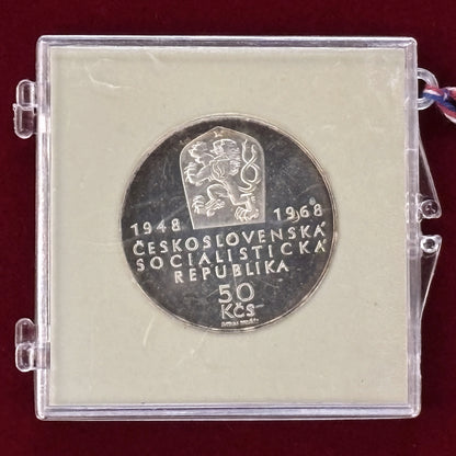 [Czechoslovakia] 50 Koruna Silver Proof Coin 1968 [B-0000444]