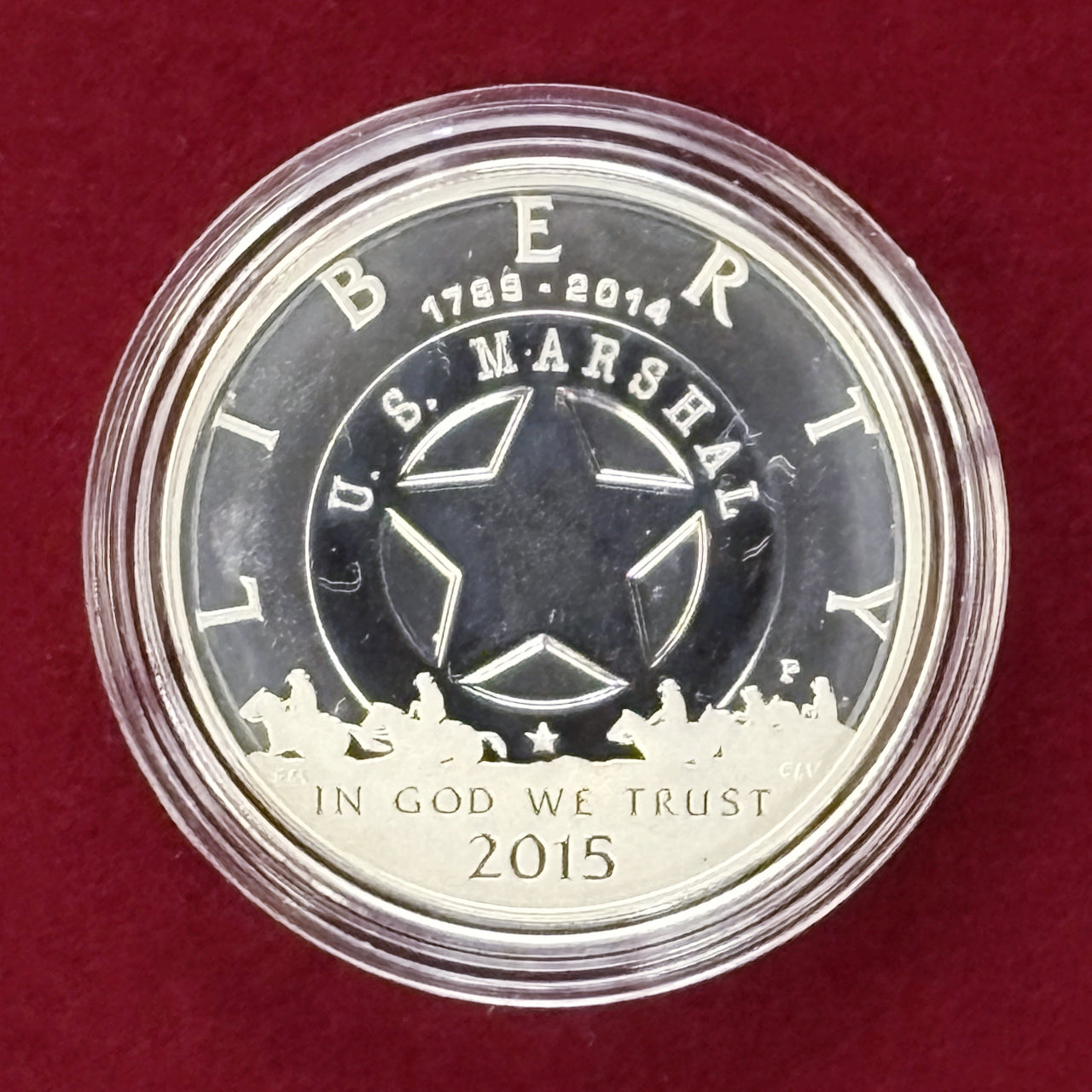 【アメリカ】連邦保安官局225周年記念 1ドル 銀貨 プルーフ 2015［B-0000465］