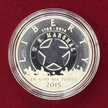 【アメリカ】連邦保安官局225周年記念 1ドル 銀貨 プルーフ 2015［B-0000465］
