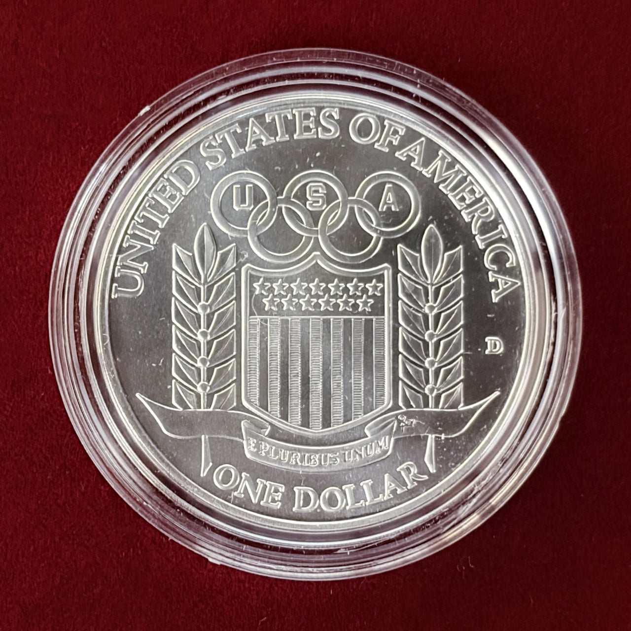 【アメリカ】バルセロナオリンピック記念 1ドル 銀貨 野球 1992［B-0000469］