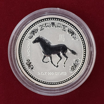 [Australia] Year of the Horse 2 Dollar Silver Coin 2002 [B-0000475]
