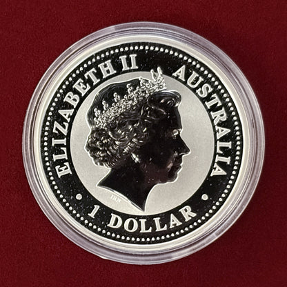 【オーストラリア】ワライカワセミ 1ドル 銀貨 2002［B-0000481］