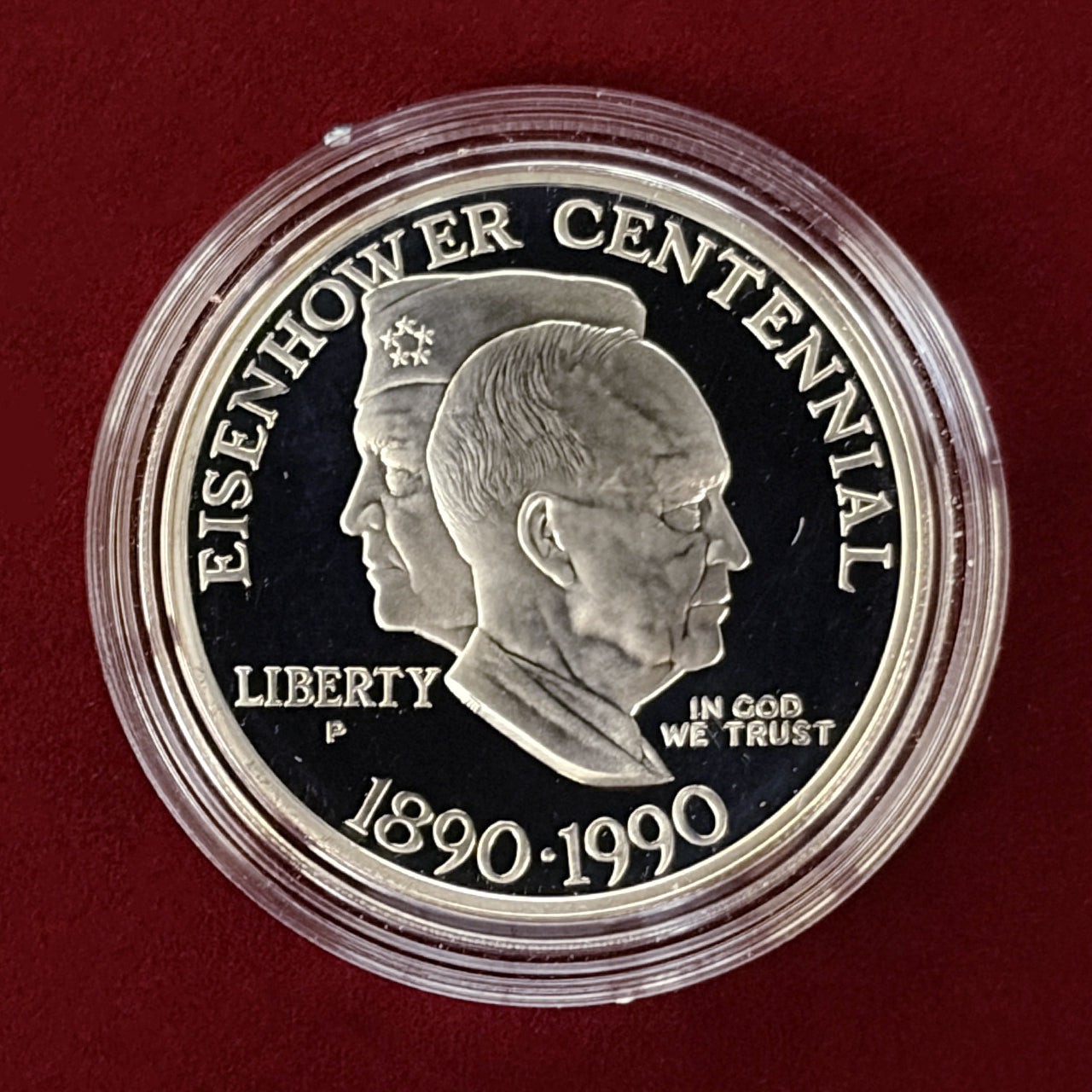 アメリカ】アイゼンハワー生誕100年記念 1ドル 銀貨 プルーフ 1990P [B