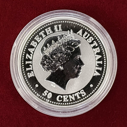 【オーストラリア】午年 50セント 銀貨 2002［B-0000489］