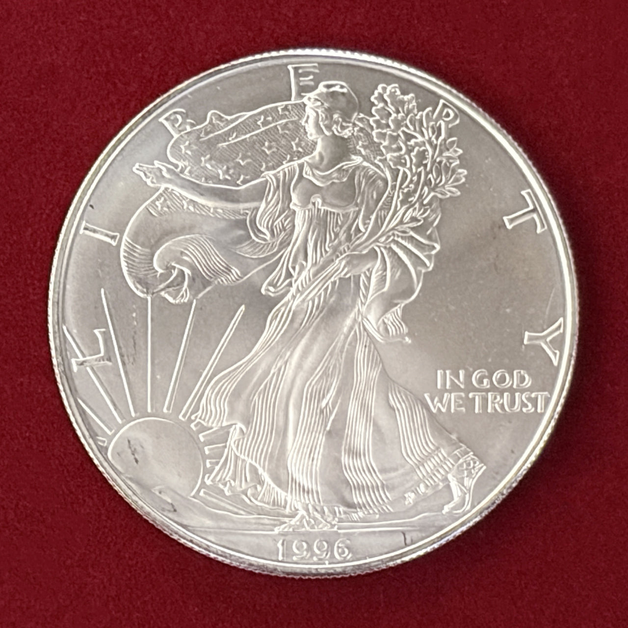 シルバーアメリカンイーグル 2004年 未流通 アメリカ】アメリカンイーグルシルバーダラー 1ドル 銀貨 1996［B