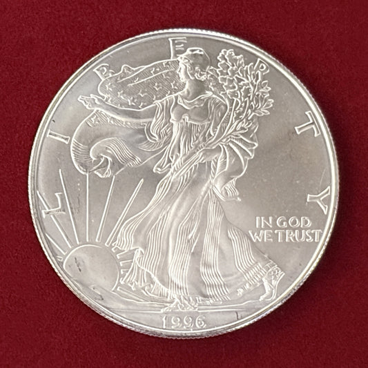 【アメリカ】アメリカンイーグルシルバーダラー 1ドル 銀貨 1996［B-0000490］
