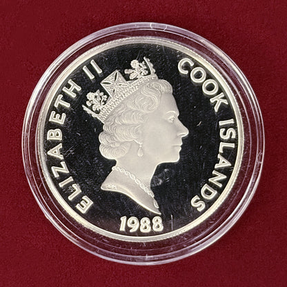 【クック諸島】ジョン・カボット 50ドル 銀貨 プルーフ 1988［B-0000500］