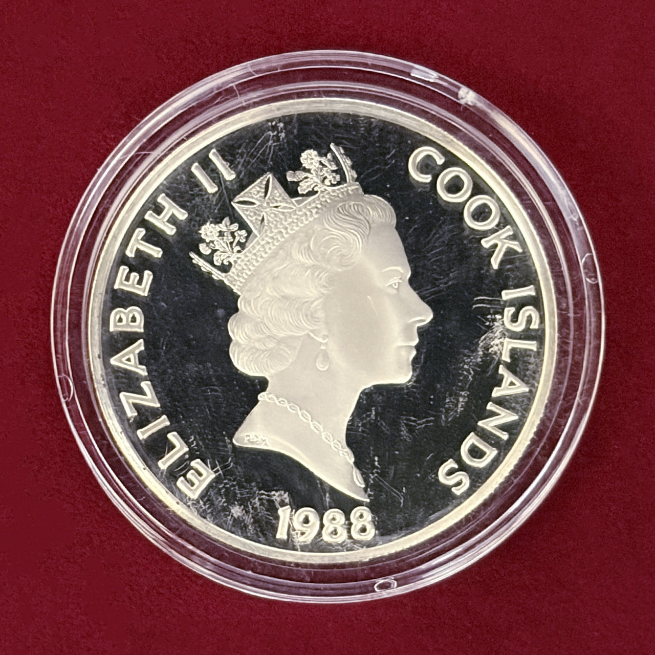 【クック諸島】リチャード・イヴリン・バード 50ドル 銀貨 プルーフ 1988［B-0000503］