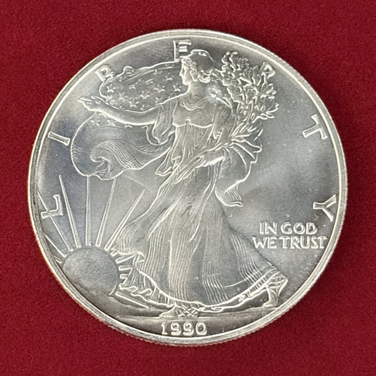 【アメリカ】アメリカンイーグルシルバーダラー 1ドル 銀貨 1990［B-0000504］
