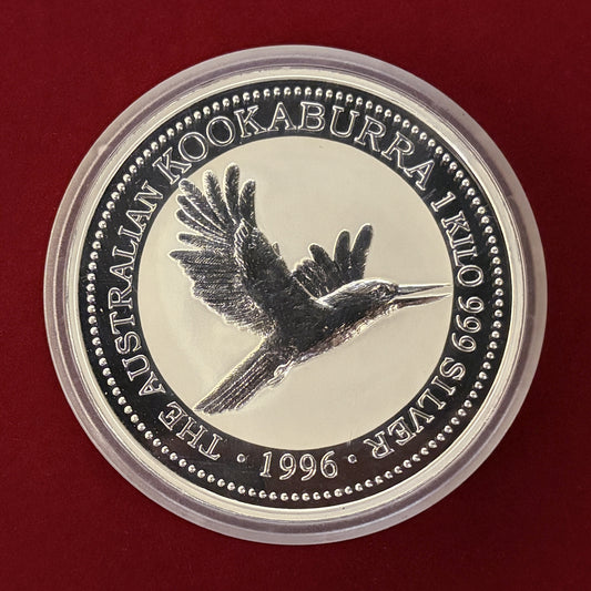 【オーストラリア】ワライカワセミ 30ドル 1kg銀貨 1996［B-0000507］