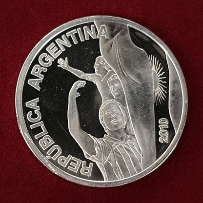 【アルゼンチン】2010年FIFAワールドカップ南アフリカ大会記念 5ペソ 銀貨 プルーフ 2010［B-0000513］