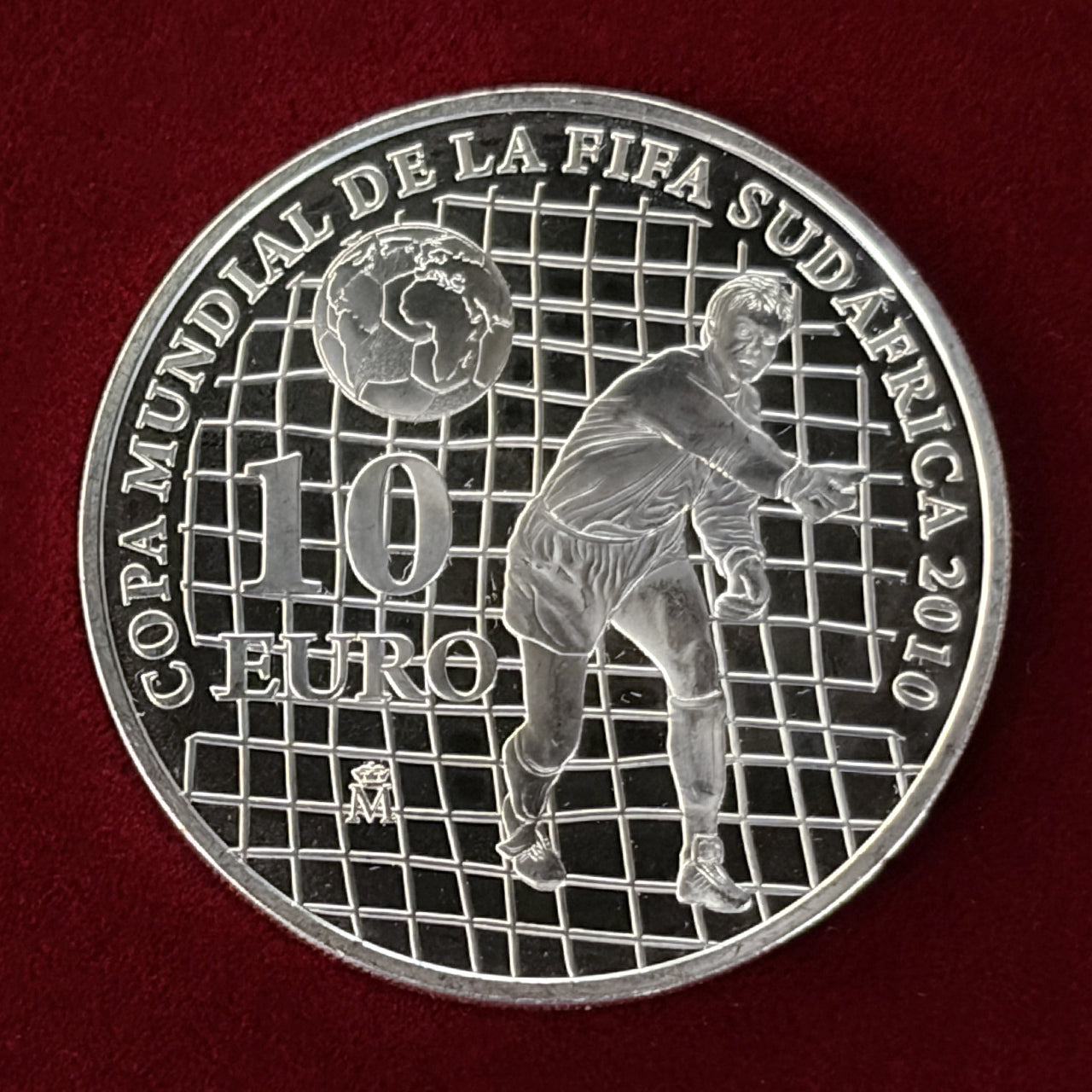 【スペイン】2010年FIFAワールドカップ南アフリカ大会記念 10ユーロ 銀貨 プルーフ 2009［B-0000517］